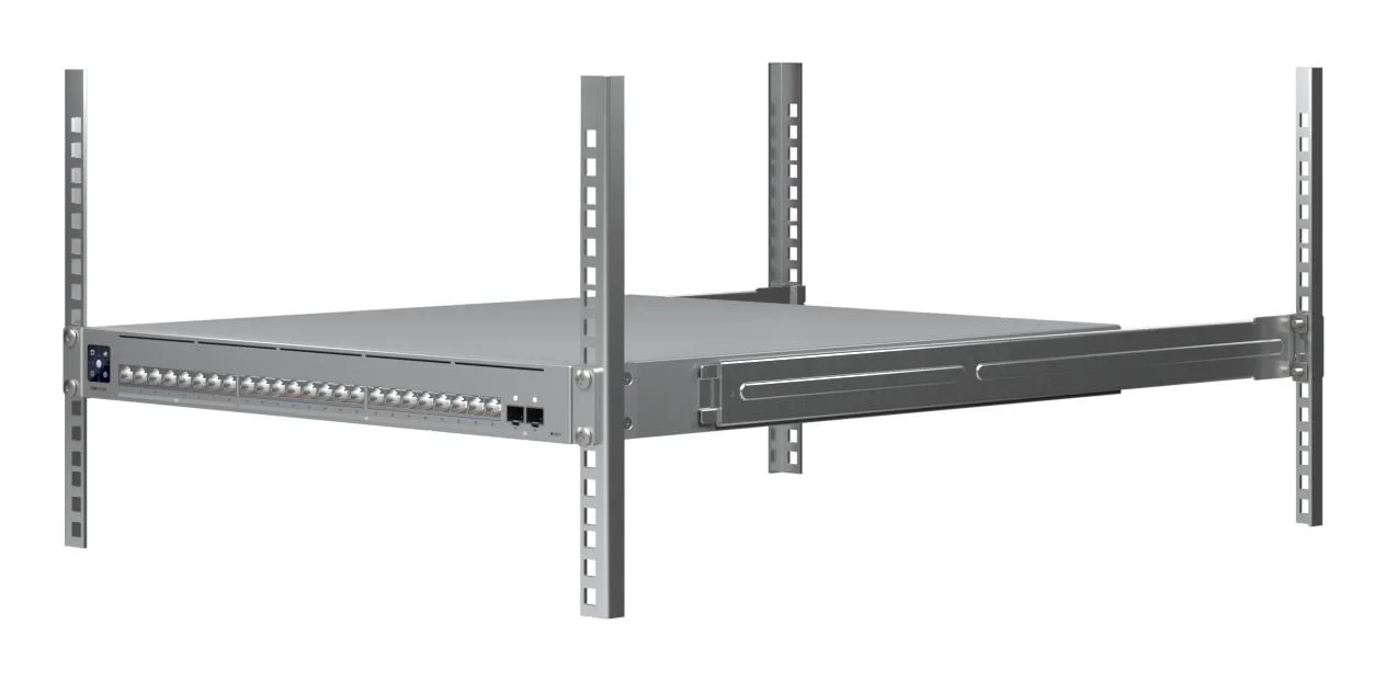 Switch UBIQUITI Switch type Managed Switch layer L2/L3 Rack mounting Yes Stackable Yes Form factor 1U 24xRJ-45 ports RJ-45 Ports Type 10G Ethernet (100/1000/10000) 8x2.5G Ethernet (copper) ports quantity 16x10G Ethernet (copper) ports quantity 2xSFP28 ports quantity 10G support Yes USW-PRO-XG-24 - Image 8