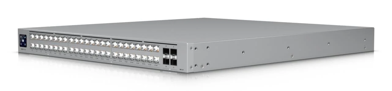Switch UBIQUITI Switch type Managed Switch layer L2/L3 Rack mounting Yes Stackable Yes Form factor 1U 48xRJ-45 ports RJ-45 Ports Type 10G Ethernet (100/1000/10000) 16x2.5G Ethernet (copper) ports quantity 32x10G Ethernet (copper) ports quantity 4xSFP28 ports quantity 10G support Yes USW-PRO-XG-48 - Image 7