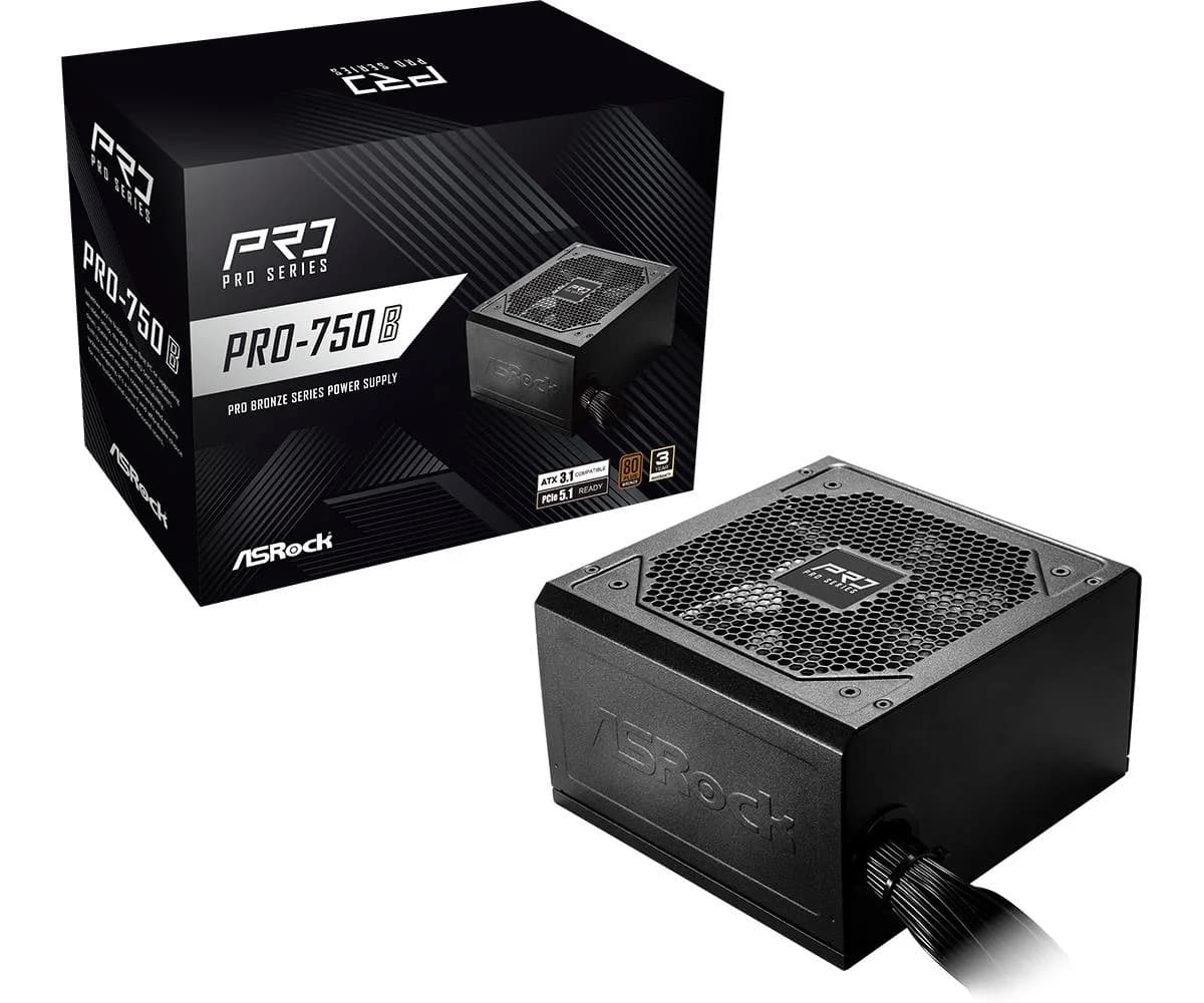 Power Supply ASROCK ATX PC 100 - 240 V 750 W PRO-750B - Image 1