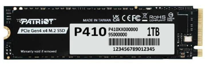 SSD PATRIOT 320xTBW rating NVMe Yes PCI Express M.2 1000 GB P410P1TBM28H - Image 1