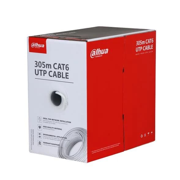CABLE CAT6 UTP 305M CCA WHITE/PFM922I-6UN-C-WHITE DAHUA - Image 1