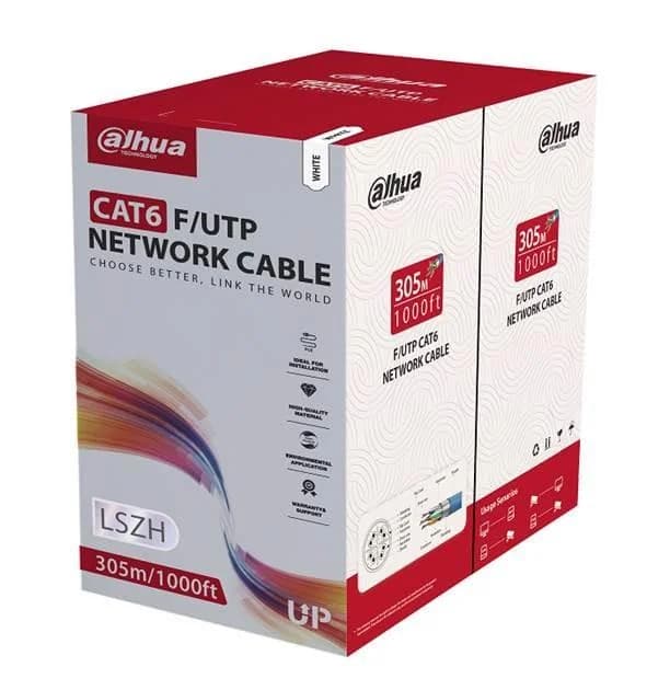 CABLE CAT6 UTP 305M WHITE/PFM923I-6FN-CD-WHITE DAHUA - Image 1