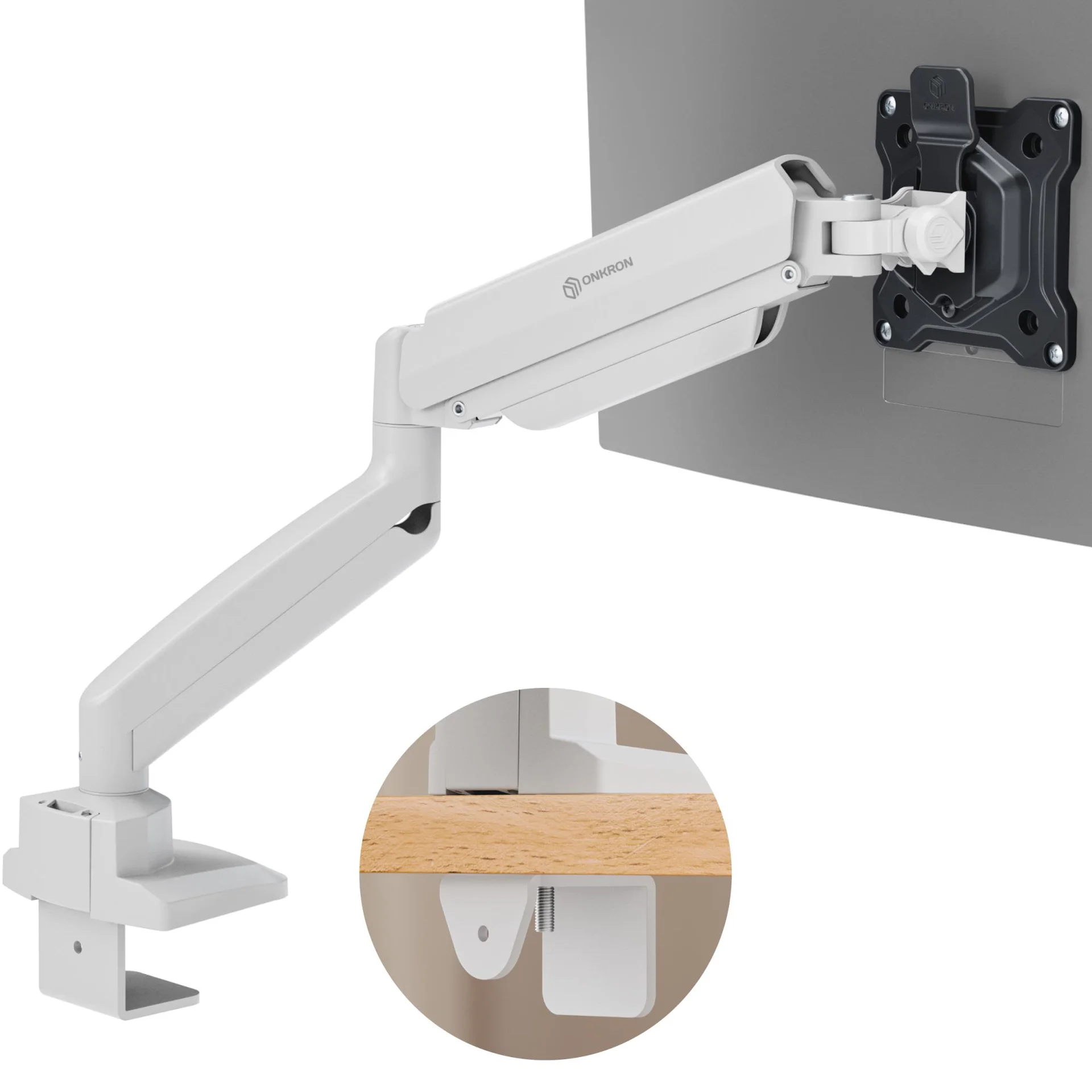 MONITOR ACC DESK MOUNT/13-32" BLK/WHT G80-BW ONKRON - Image 2