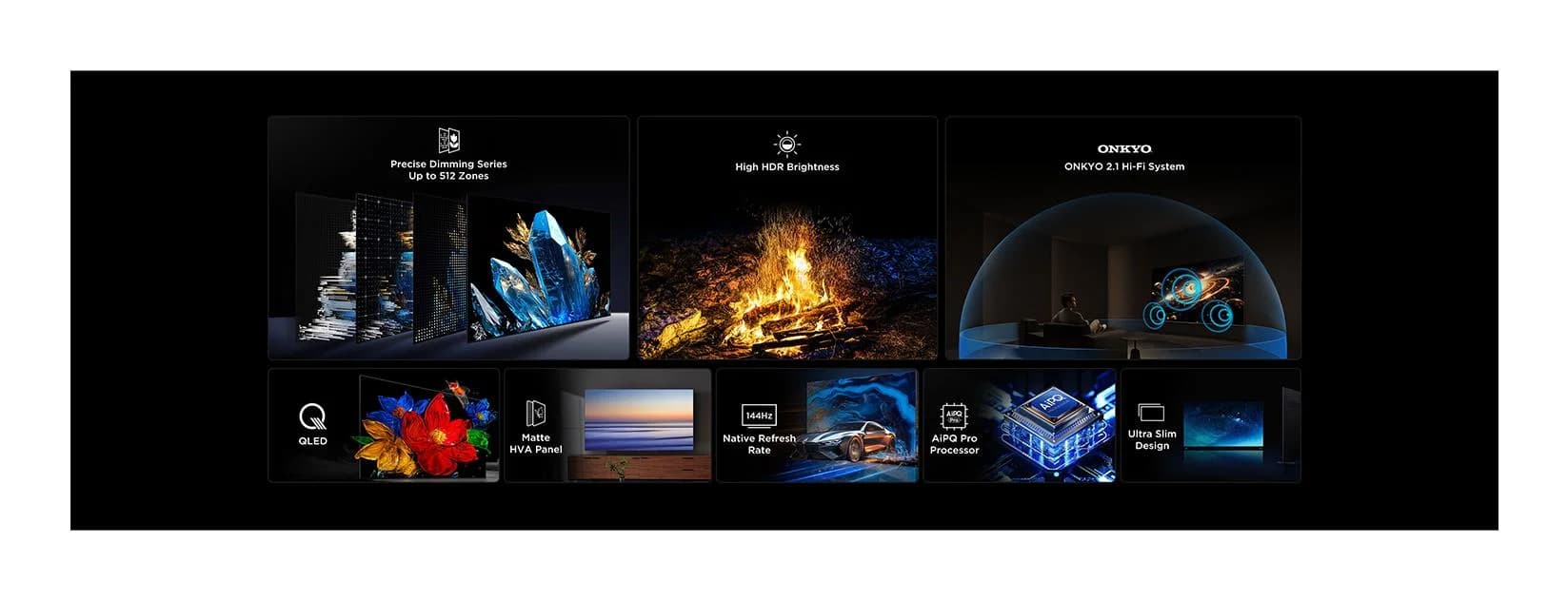 TV Set TCL 55 " 4K Ultra HD 3840 x 2160 pixels Flat 16:9 QD-Mini LED 55C69K - Image 7
