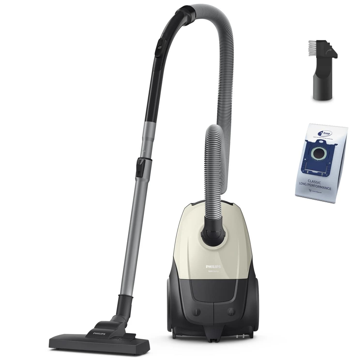 Vacuum Cleaner PHILIPS Input power 800 W Dust capacity 3 L Cylinder vacuum Cleaning type Dry Dust container Dust bag Colour Black/Beige XD1101/10 - Image 1