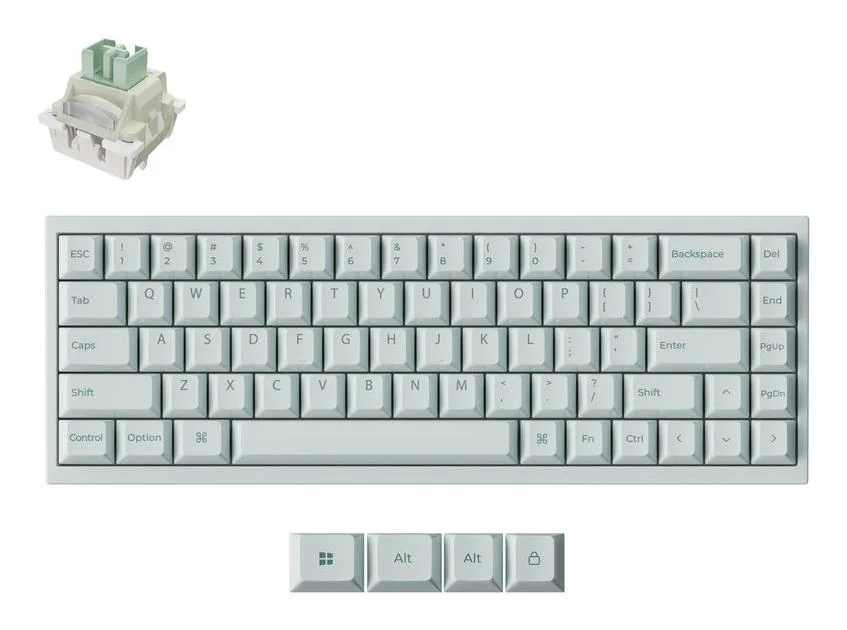 KEYBOARD USB-C Q16 HE 8K/LIGHT GREEN Q16HW-L1 KEYCHRON - Image 1