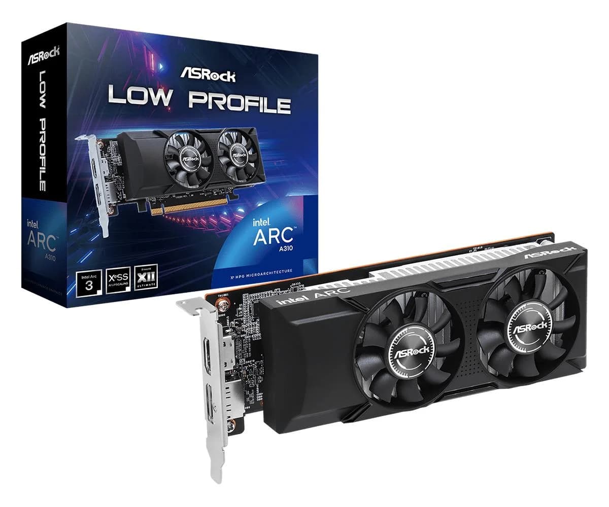 Graphics Card ASROCK Intel Arc A310 2000 MHz 4 GB GDDR6 64 bit PCI Express x8 4.0 Active A310LP4G - Image 1