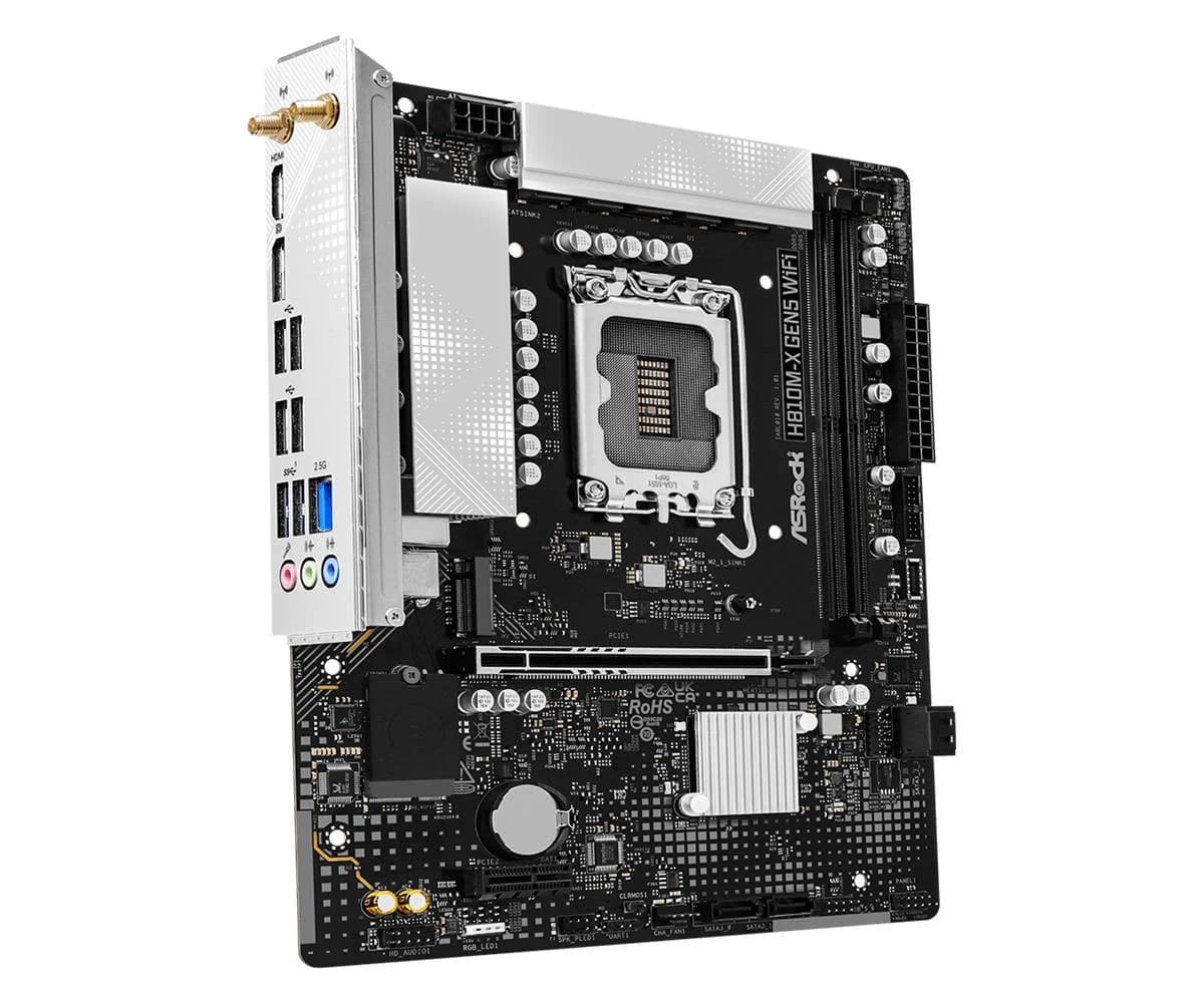 Mainboard ASROCK LGA 1851 (Socket V1) RAM DDR5-SDRAM 2xSlots H810M-XGEN5WIFI - Image 3