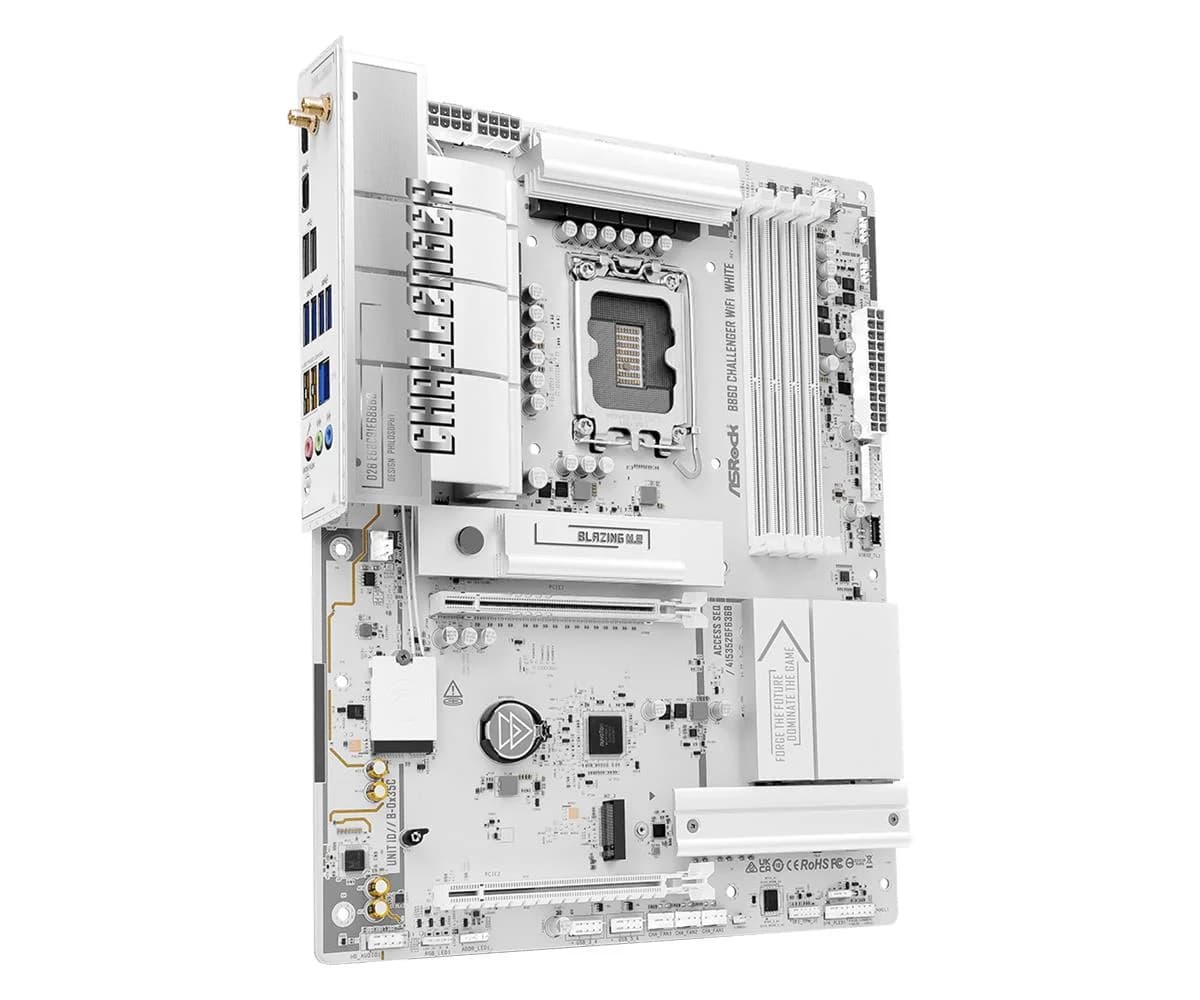 Mainboard ASROCK Intel B860 LGA 1851 (Socket V1) ATX RAM DDR5-SDRAM 4xSlots Wi-Fi Yes Bluetooth Yes 1xNumber of M.2 (M) slots B860CHALLENGERWIFIWH - Image 4