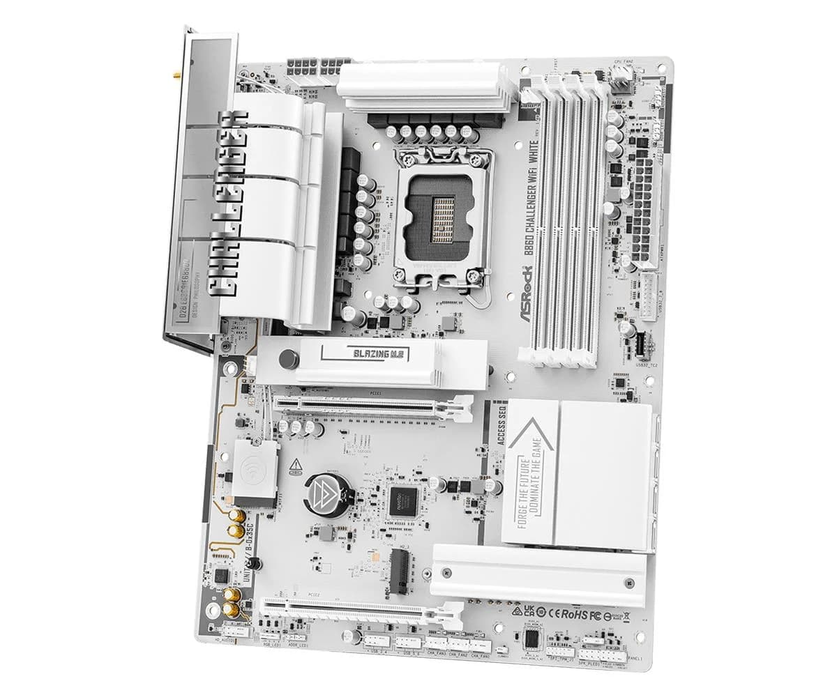 Mainboard ASROCK Intel B860 LGA 1851 (Socket V1) ATX RAM DDR5-SDRAM 4xSlots Wi-Fi Yes Bluetooth Yes 1xNumber of M.2 (M) slots B860CHALLENGERWIFIWH - Image 5