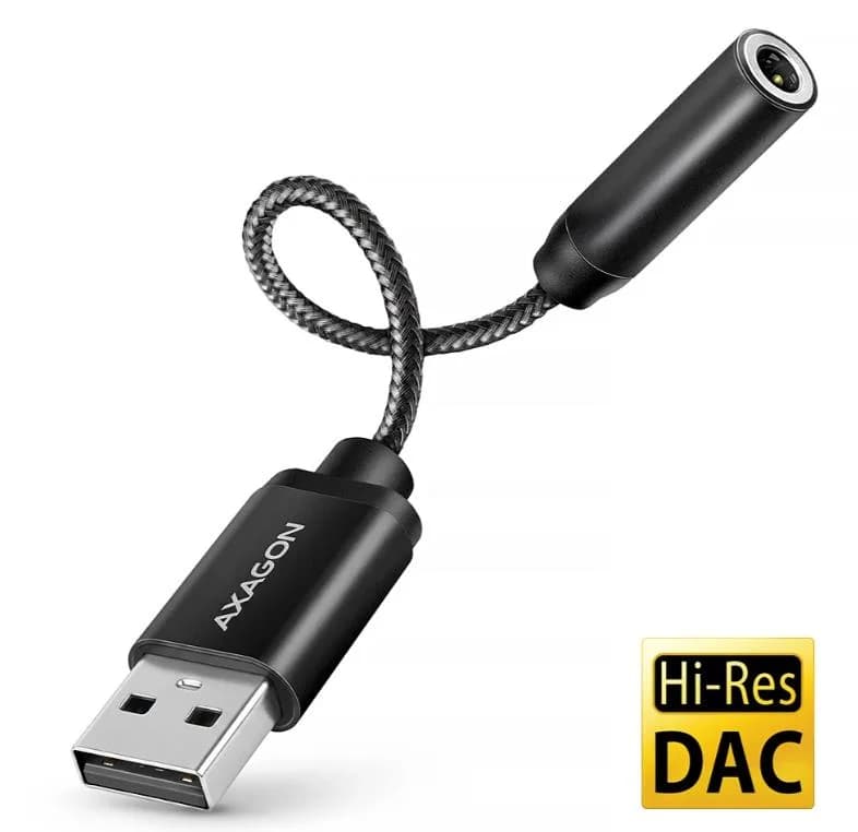 ADAPTER USB-C TO AUDIO 3.5MM/DAC 0.1M ADA-HA AXAGON - Image 1