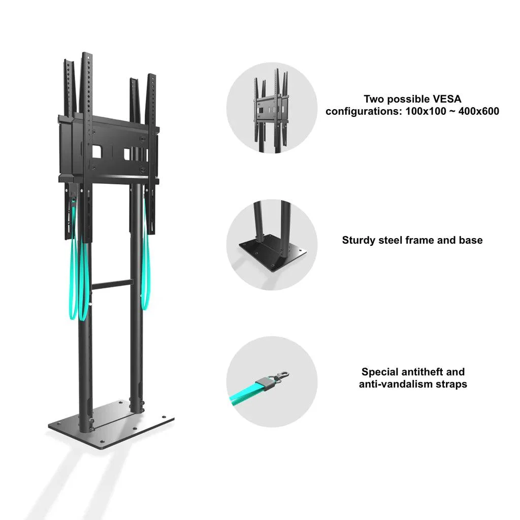 TV SET ACC MOBILE STAND/55-100/BLACK FPRO2L-20-B ONKRON - Image 7