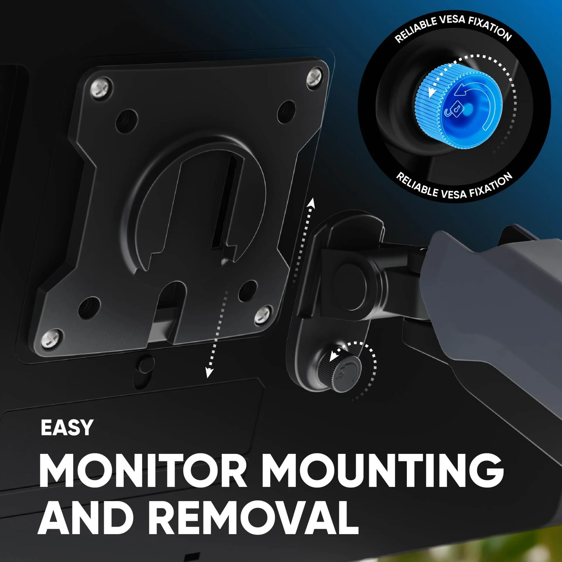 MONITOR ACC DESK MOUNT/17-45" GRAPHITE G95-G ONKRON - Image 5