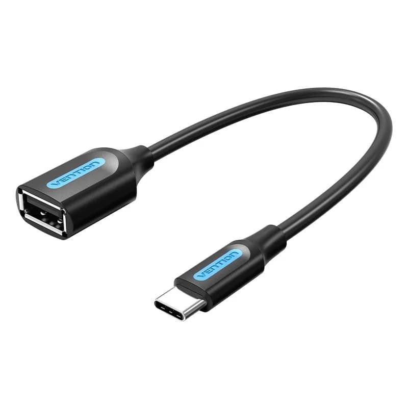 CABLE USB2.0C MALE TO A FEMALE/0.15M BLACK CCSBB VENTION - Image 1