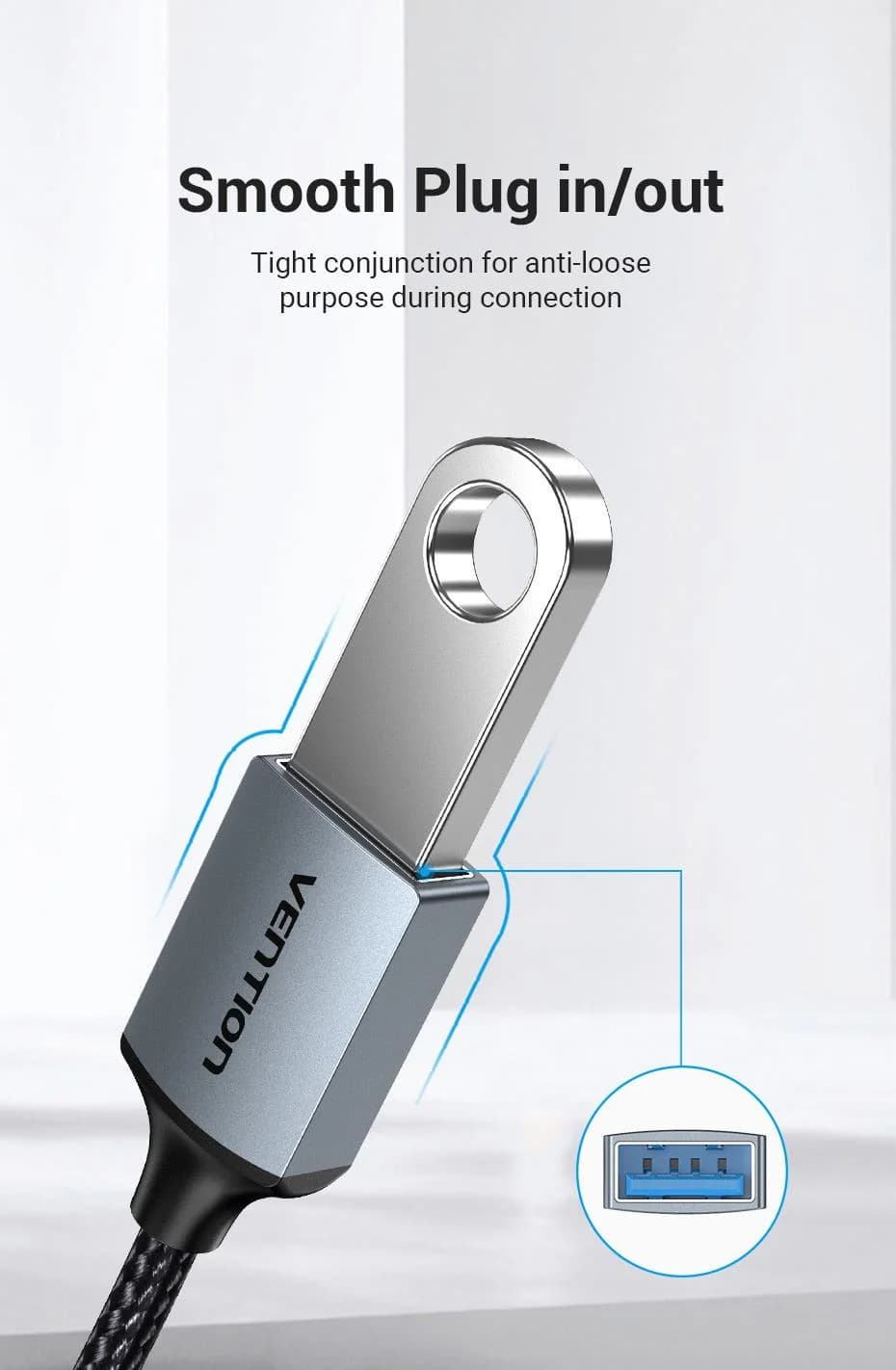 CABLE USB3.0C MALE TO A FEMALE/0.15M GRAY CCXHB VENTION - Image 11