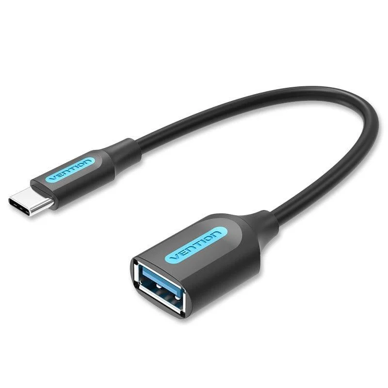 CABLE USB3.1C MALE TO A FEMALE/0.15M BLACK CCVBB VENTION - Image 1