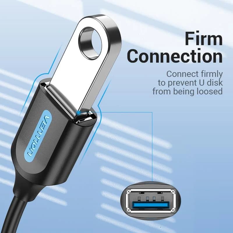 CABLE USB3.1C MALE TO A FEMALE/0.15M BLACK CCVBB VENTION - Image 11