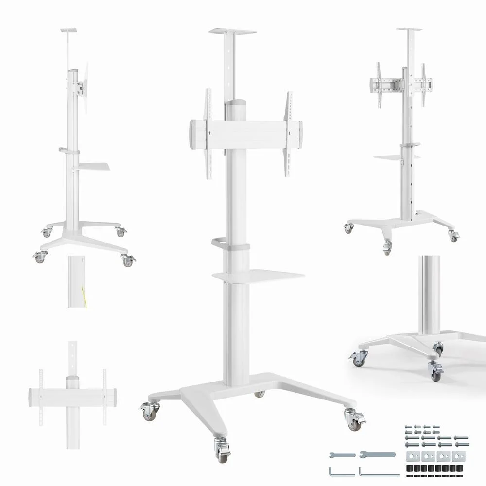 TV SET ACC FLOOR STAND 37-70"/WHITE TVS-70T-02-W GEMBIRD - Image 9