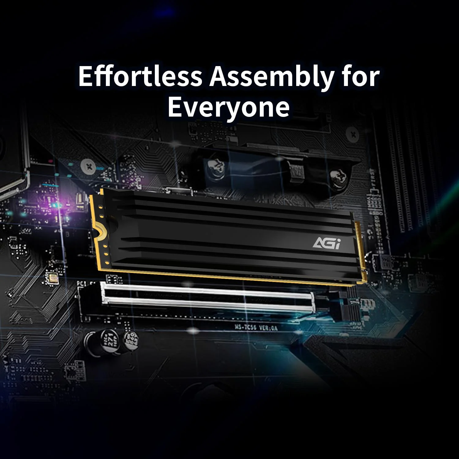 SSD AGI 750xTBW rating MTBF 2000000 h Read speed 7400 MB/s Write speed 5200 MB/s NVMe Yes PCI Express 4.0 M.2 1000 GB AGI1T0G44AI828-CB - Image 5