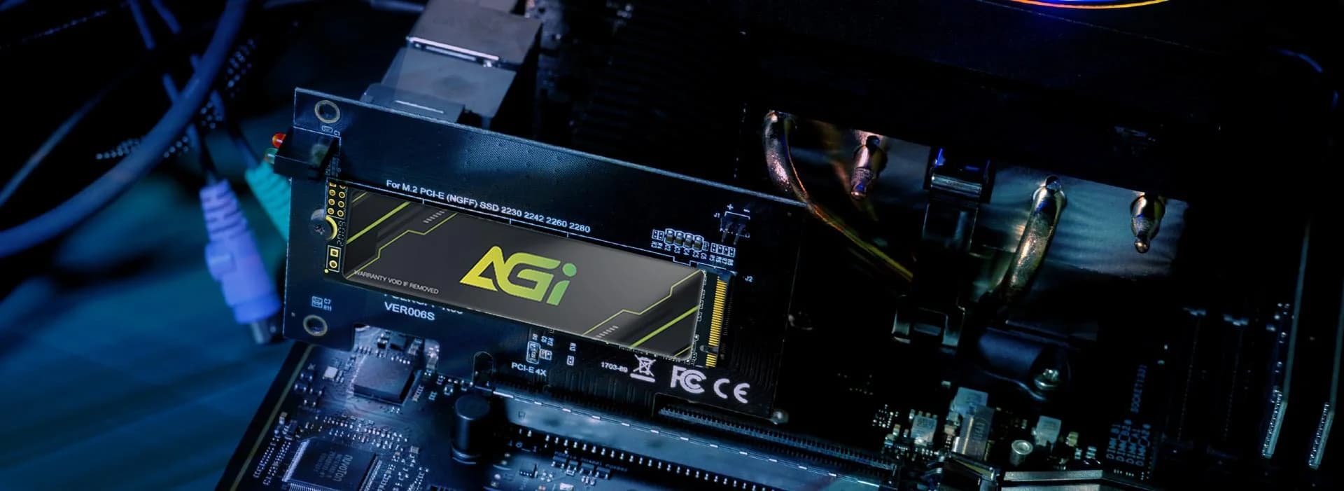 SSD AGI 600xTBW rating MTBF 1600000 h Read speed 4700 MB/s Write speed 2800 MB/s NVMe Yes PCI Express 4.0 M.2 1000 GB AGI1T0G43AI818-CB - Image 4