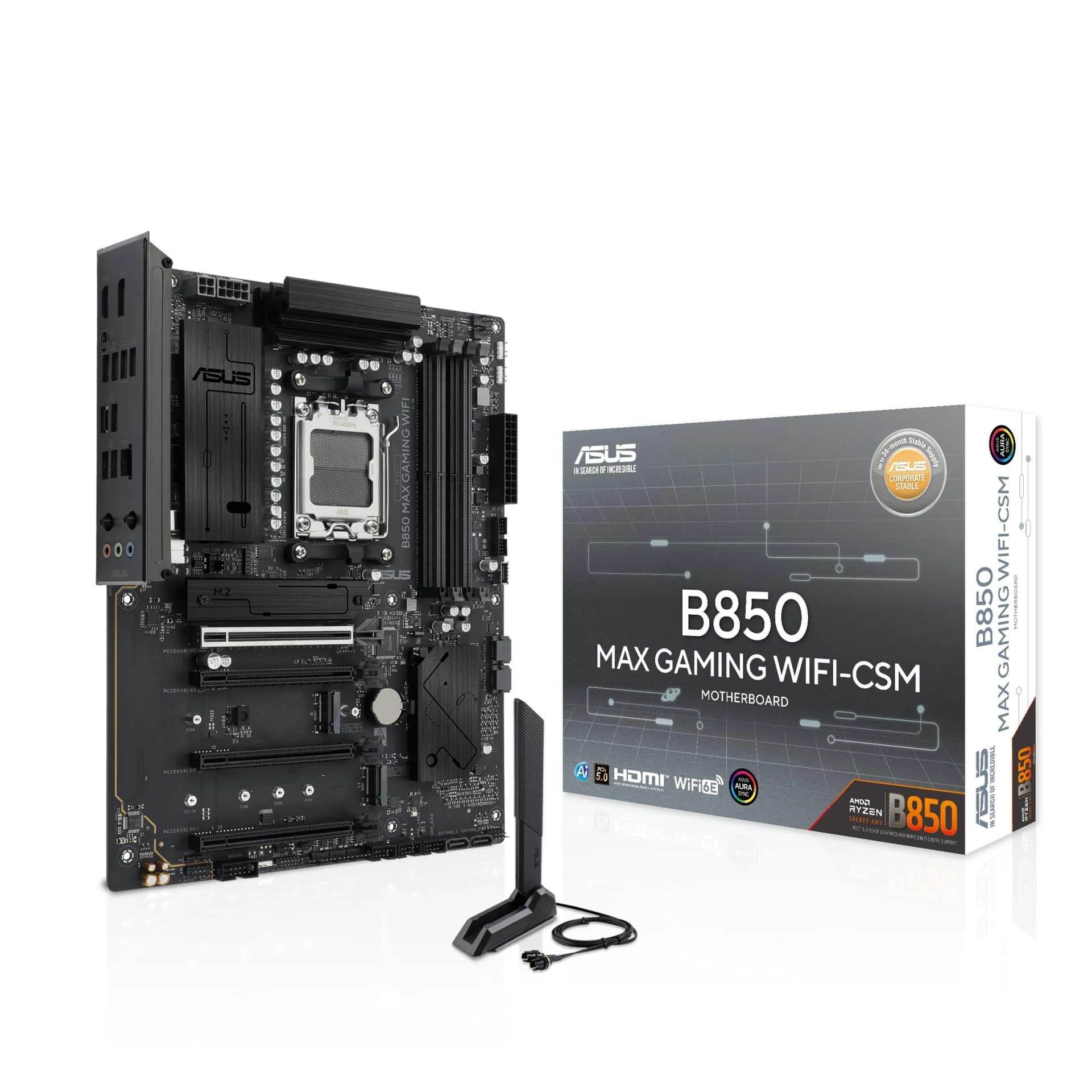 Mainboard ASUS AMD B850 Socket AM5 ATX RAM DDR5-SDRAM 4xSlots Wi-Fi Yes Bluetooth Yes 3xNumber of M.2 (M) slots B850MAXGAMINGWIFI - Image 4