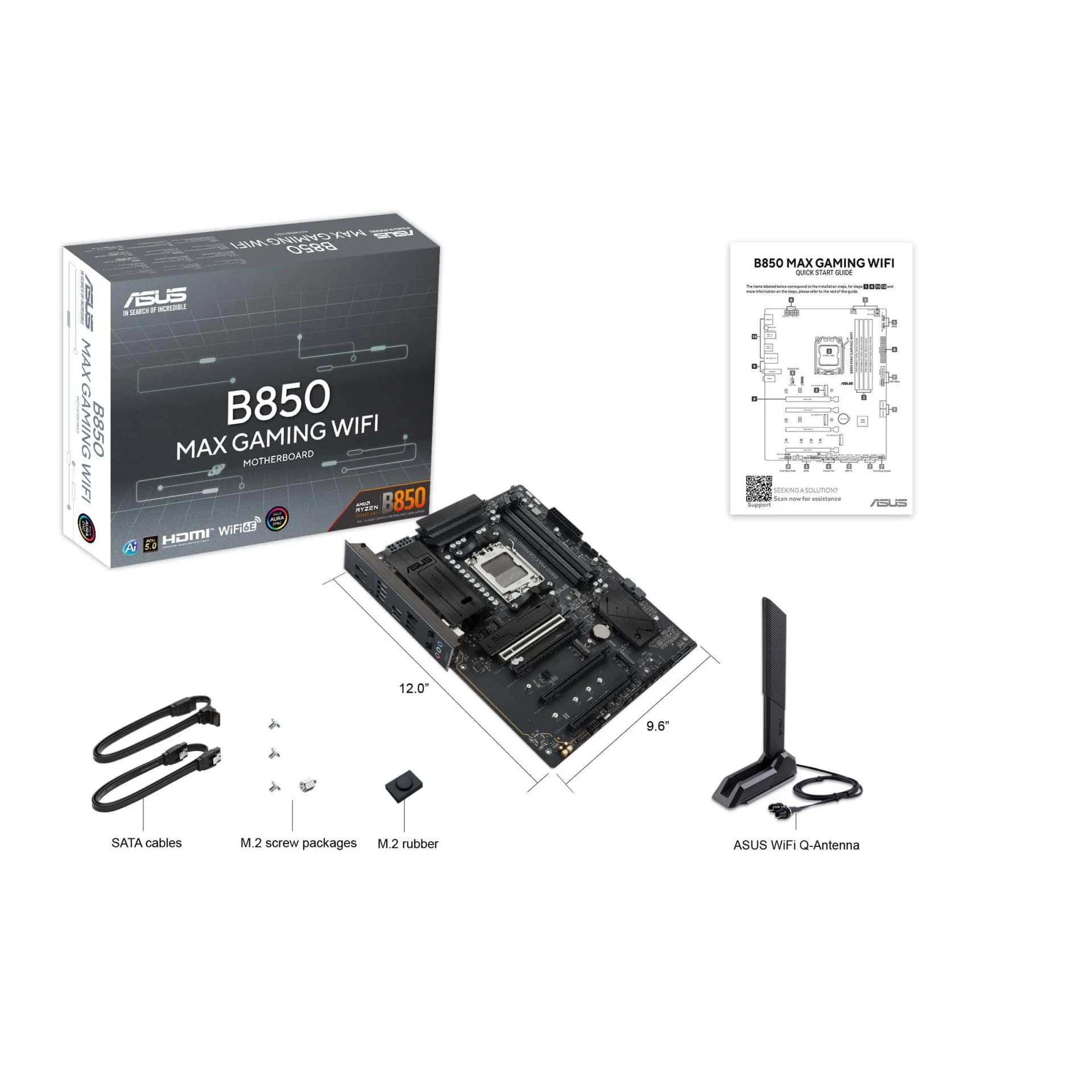 Mainboard ASUS AMD B850 Socket AM5 ATX RAM DDR5-SDRAM 4xSlots Wi-Fi Yes Bluetooth Yes 3xNumber of M.2 (M) slots B850MAXGAMINGWIFI - Image 6