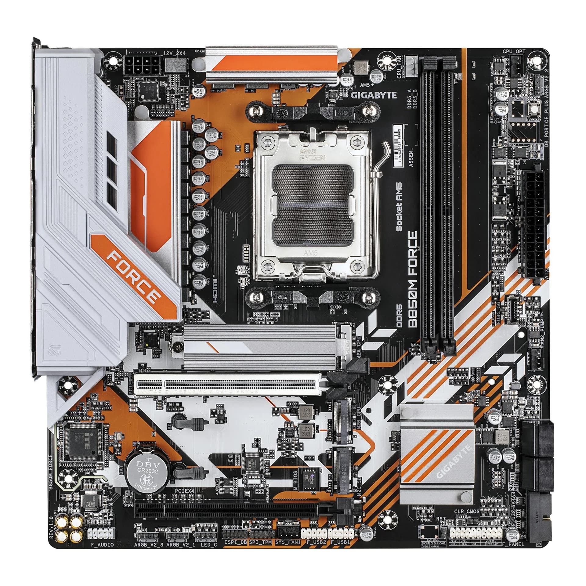 Mainboard GIGABYTE AMD B850 Socket AM5 micro ATX RAM DDR5-SDRAM 2xSlots 3xNumber of M.2 (M) slots B850MFORCE1.1 - Image 2