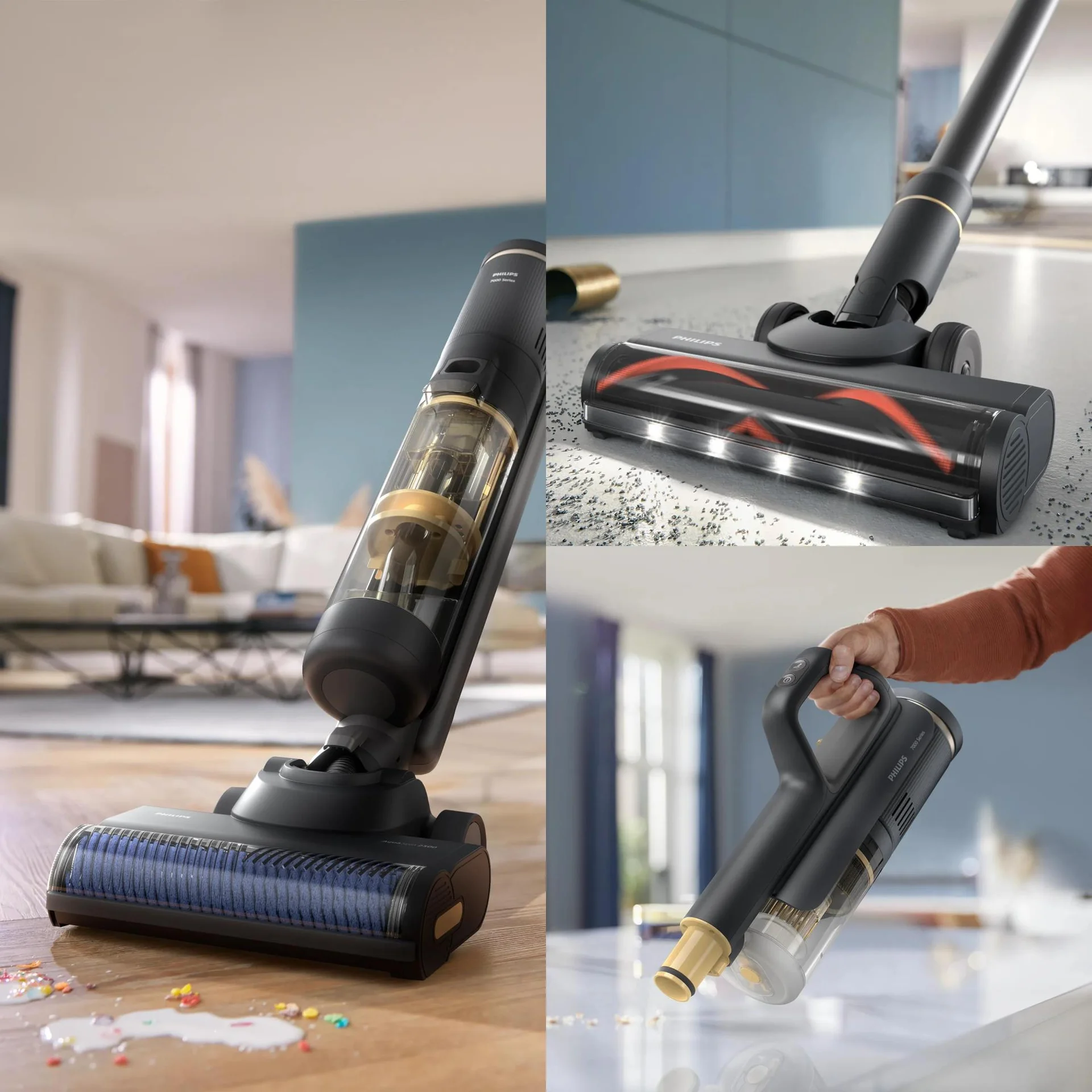 Vacuum Cleaner PHILIPS XW7264/11 Dry&wet 3-in-1 stick vacuum Black Bagless Battery  4.5 kg XW7264/11 - Image 4