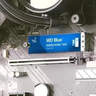 SSD WESTERN DIGITAL 600xTBW rating Read speed 4150 MB/s Write speed 4150 MB/s NVMe Yes PCI Express 4.0 M.2 1000 GB Blue SN580 WDS100T3B1E-00CHF0 - Image 4