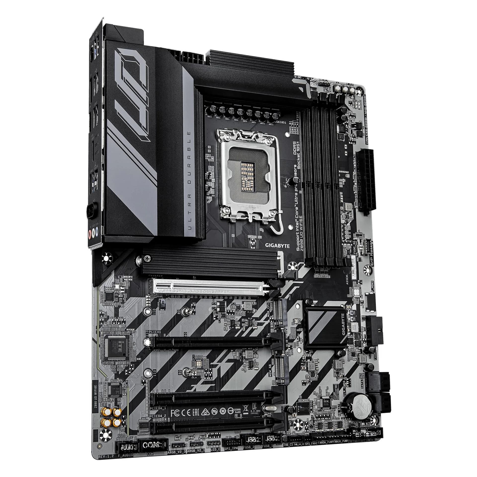 Mainboard GIGABYTE Intel Z890 LGA 1851 (Socket V1) ATX RAM DDR5-SDRAM 4xSlots Wi-Fi Yes Bluetooth Yes 3xNumber of M.2 (M) slots Z890UDWIFI6E1.2 - Image 3