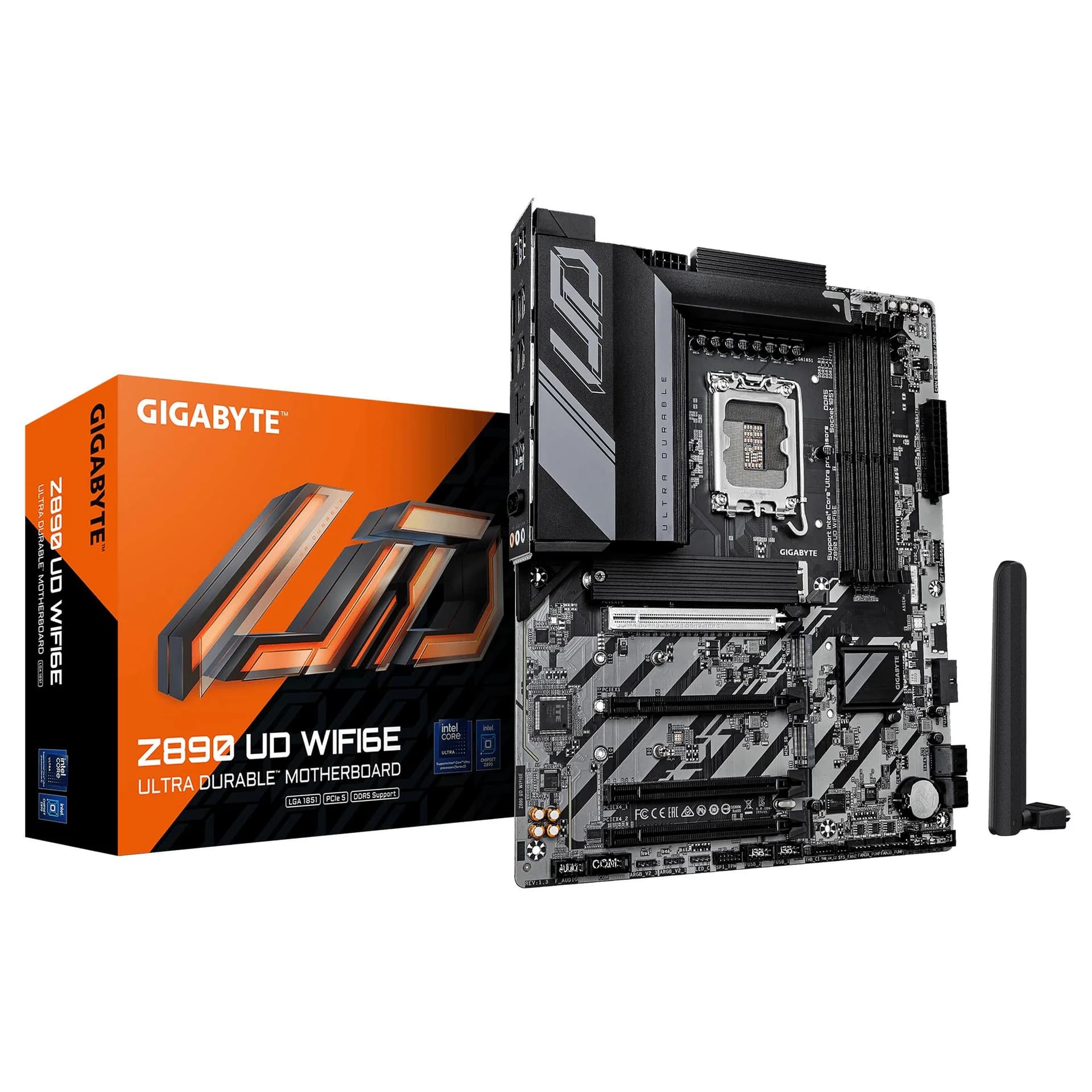 Mainboard GIGABYTE Intel Z890 LGA 1851 (Socket V1) ATX RAM DDR5-SDRAM 4xSlots Wi-Fi Yes Bluetooth Yes 3xNumber of M.2 (M) slots Z890UDWIFI6E1.2 - Image 4