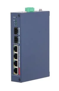 Switch DAHUA CHS4206-4ET-90 Switch type Managed Switch layer L2 Form factor Desktop 4xRJ-45 ports RJ-45 Ports Type Fast Ethernet (10/100) 4xFast Ethernet (copper) ports quantity Power over Ethernet (PoE) Yes Total Power over Ethernet (PoE) budget 90 W CHS4206-4ET-90 - Image 1