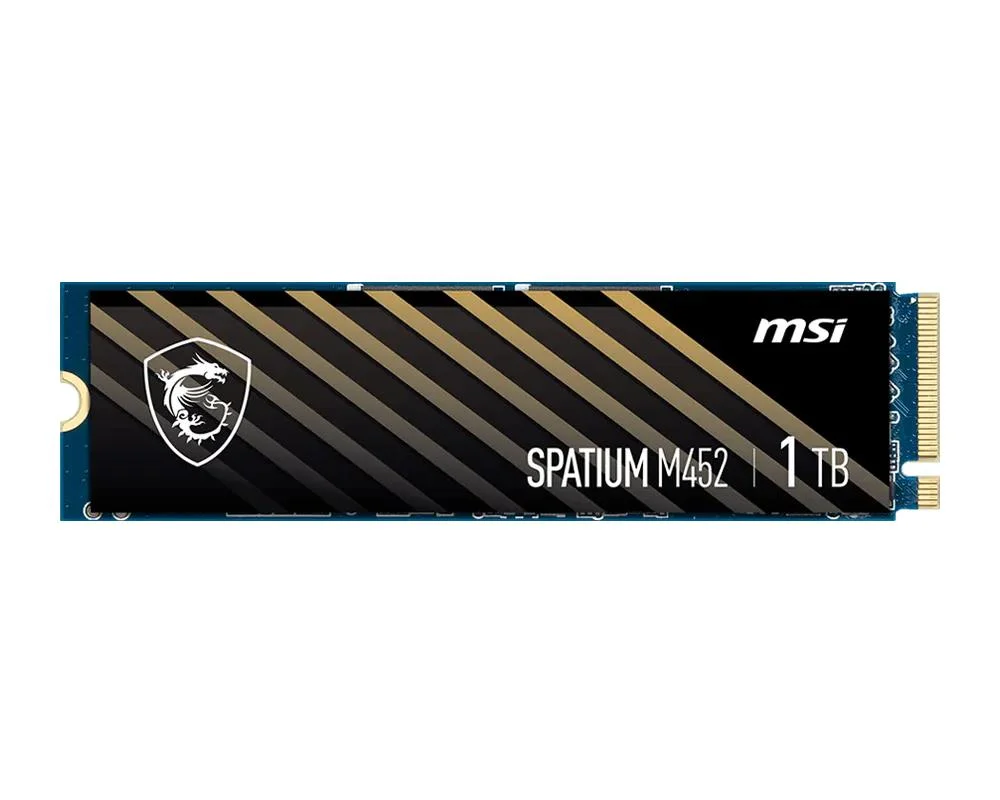 SSD MSI 300xTBW rating MTBF 1500000 h Read speed 3600 MB/s Write speed 3100 MB/s NVMe Yes PCI Express 4.0 M.2 1000 GB SPATIUM M452 S78-440L970-P83 - Image 2