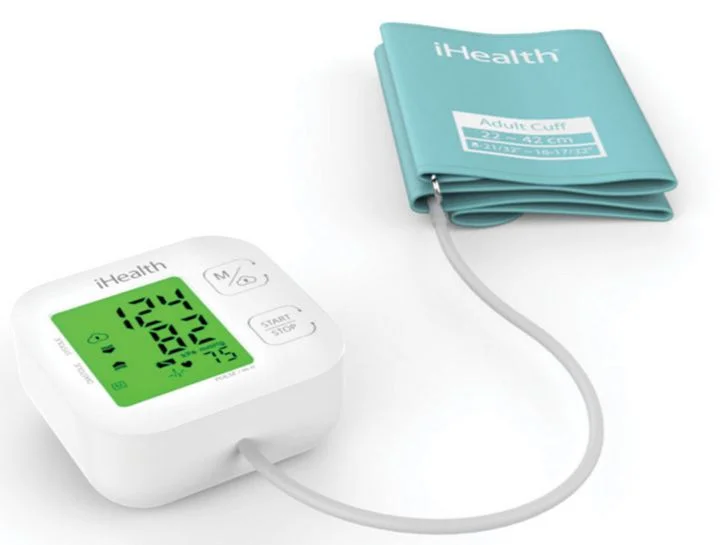 iHealth   Track   KN-550BT   White/Blue   Calculation of blood pressure (systolic and diastolic), Calculation of heart rate   4   Wireless Bluetooth connection   Automatic   Weight 438 g - Image 1