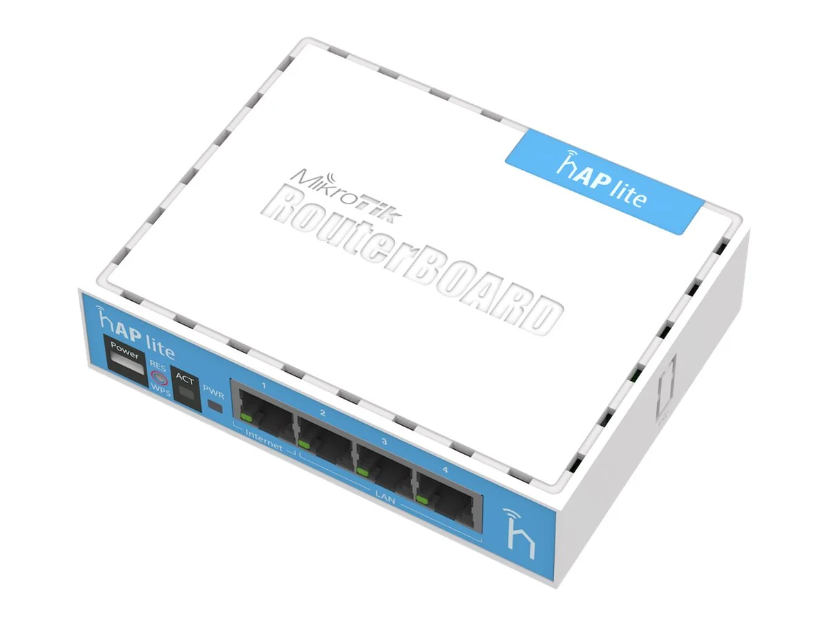hAP Lite Classic   RB941-2nD   802.11n   10/100 Mbit/s   Ethernet LAN (RJ-45) ports 4   Mesh Support No   MU-MiMO No   No mobile broadband   Antenna type Internal   1xUSB   12 month(s) - Image 2