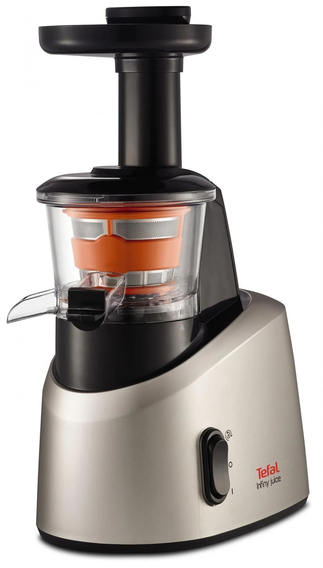 TEFAL   Slow Juicer   ZC255B38   Type Electric   Silver/ black   200 W   Extra large fruit input   Number of speeds 2   82 RPM - Image 1