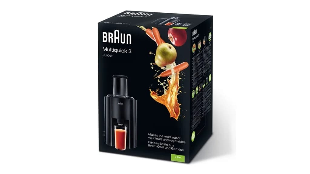 Braun   J 300 BK   Type Automatic juicer   Black   800 W   Extra large fruit input   Number of speeds 2 - Image 7