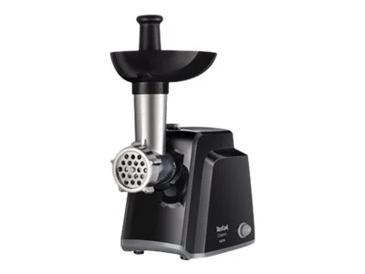 TEFAL Meat mincer NE105838 Black 1400 W Number of speeds 1 Throughput (kg/min) 1.7 The set includes 3 stainless steel sieves for medium or coarse grinding. - Image 2