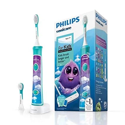 Philips Sonic Electric toothbrush HX6322/04 Rechargeable For kids Number of brush heads included 2 Number of teeth brushing modes 2 Sonic technology Aqua - Image 3