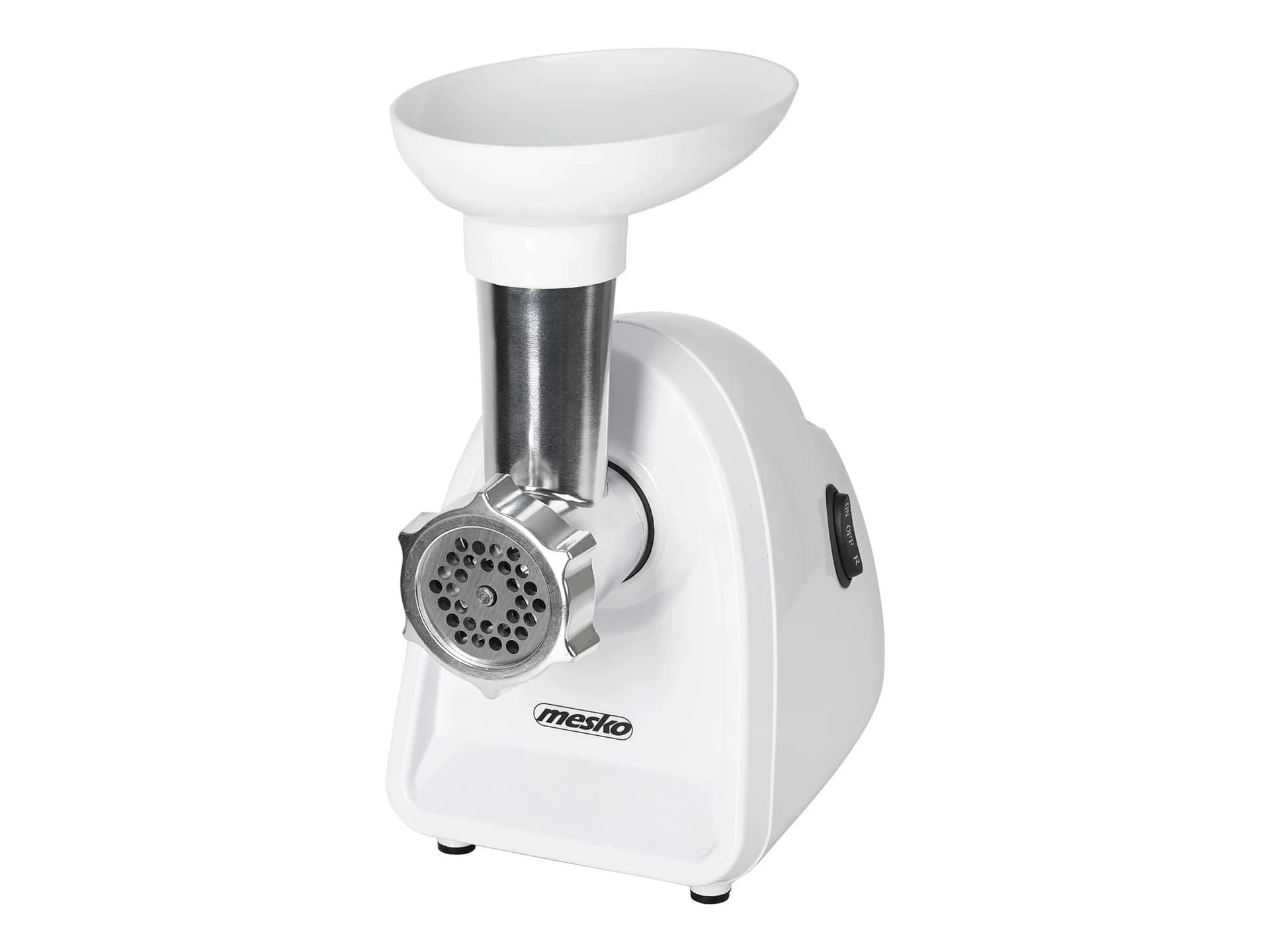Mesko   Meat mincer   MS 4809   White   350 W   Middle size sieve; mince sieve; poppy sieve; plunger; sausage filler - Image 2