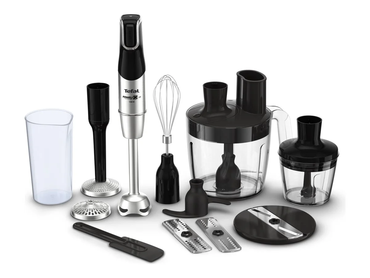 TEFAL Blender Infinity Force Pro 5in1 HB95LD38 Hand Blender 1200 W Number of speeds Variable Black/Stainless steel - Image 1