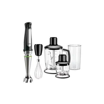 Braun MultiQuick 7 Hand Blender MQ 7045X Hand Blender 1000 W Number of speeds 6 Chopper Black/Stainless steel - Image 1