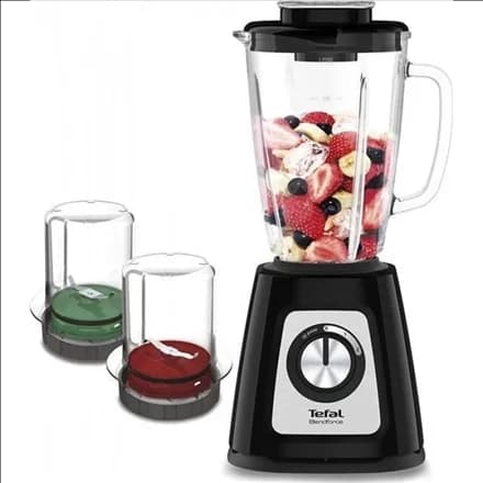 TEFAL   Blender   BL438831 BlendForce   Tabletop   800 W   Jar material Glass   Jar capacity 1.25 L   Ice crushing   Black - Image 1