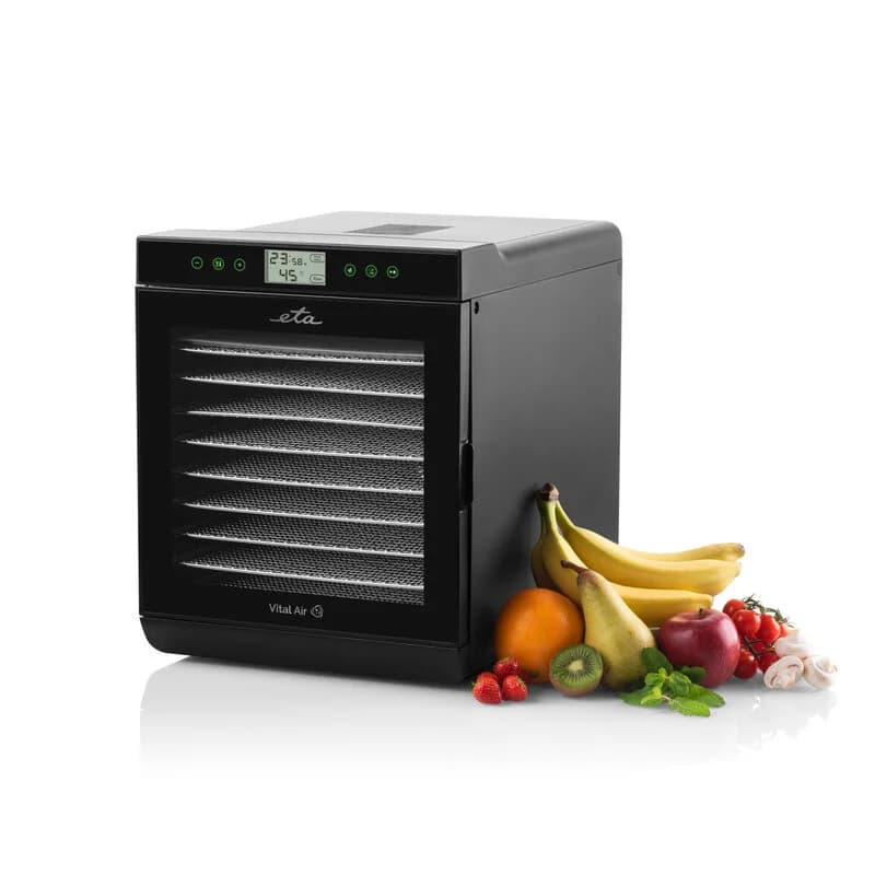 ETA Fruit dryer Vital Air II ETA230290000 Power 650 W Number of trays 10 Temperature control Integrated timer Black - Image 1