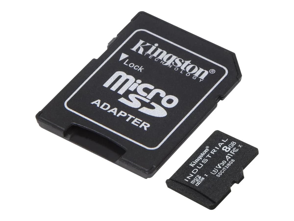 Kingston   UHS-I   8 GB   microSDHC/SDXC Industrial Card   Flash memory class Class 10, UHS-I, U3, V30, A1   SD Adapter - Image 4