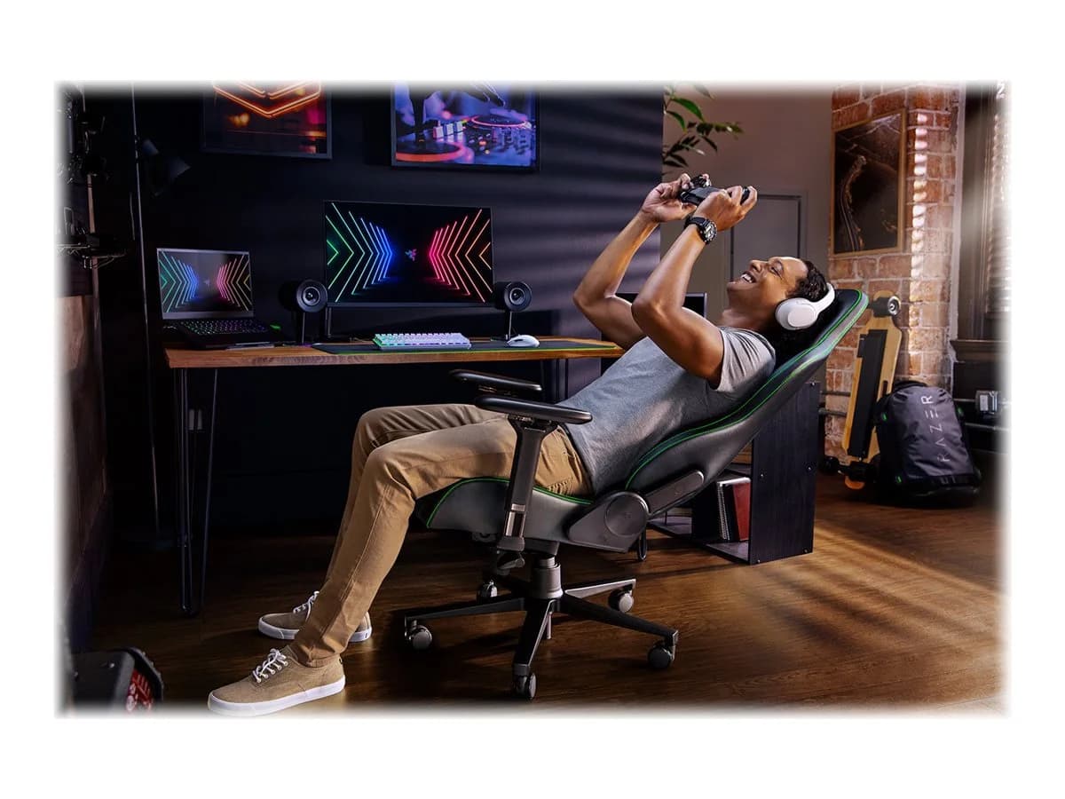 Razer Ergonomic Gaming Chair Enki EPU Synthetic Leather; Steel; Aluminium   Black/Green - Image 4