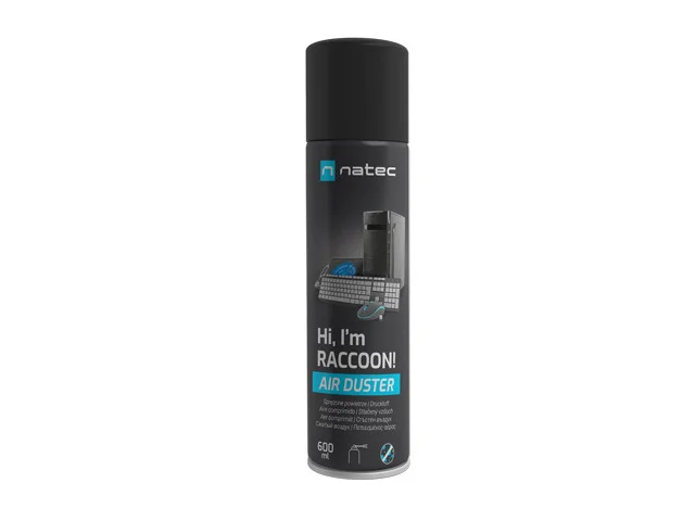 Natec Compressed Air Duster, Raccoon Air, 600 ml   Natec   NSC-1763   Air Duster   600 ml - Image 1