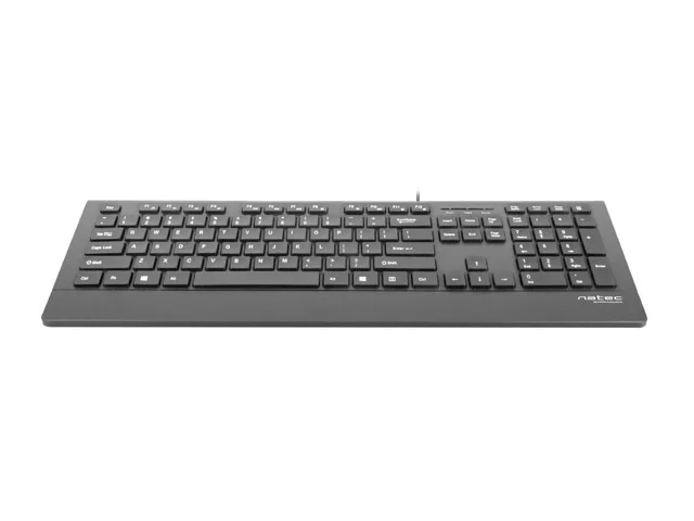Natec Keyboard, Barracuda, US Layout, Slim Natec Keyboard Barracuda Standard Wired US Black 529 g - Image 5