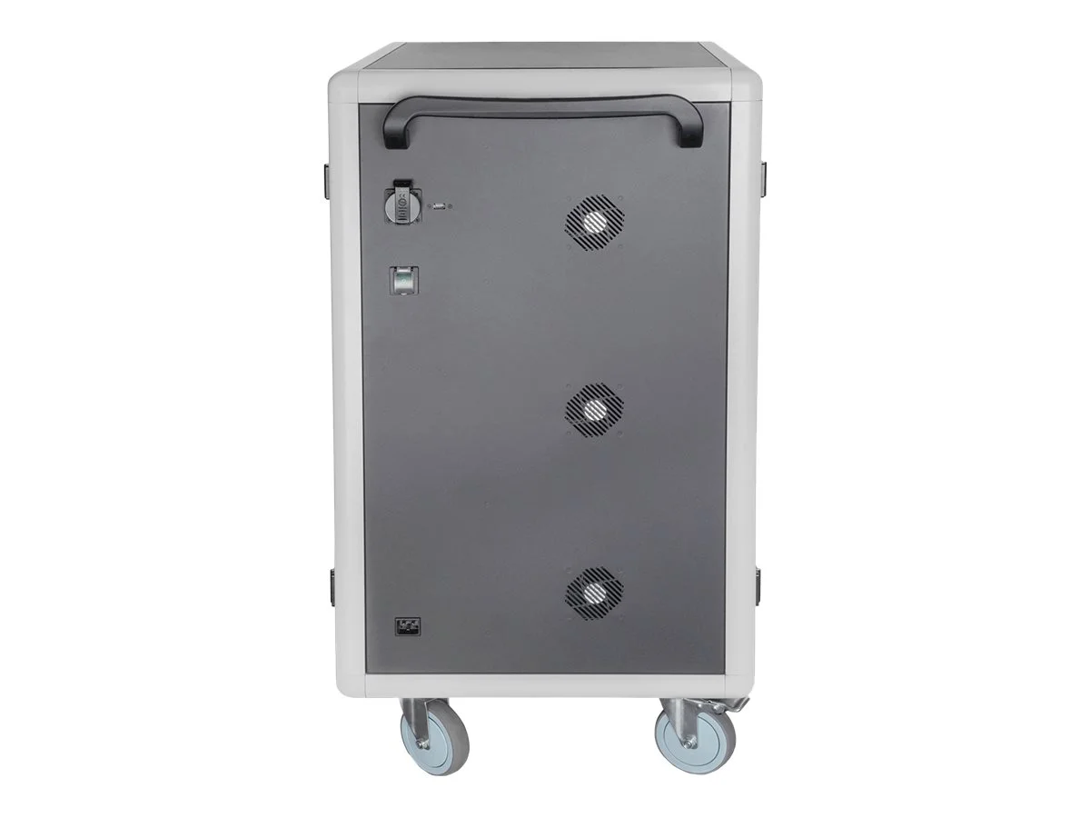 Digitus   Black   Charging Trolley 30 Notebooks / Tablets up to 16"   Pressure lock system with swiveling lever handle on the front and back door, lockable; Safety plug socket with switch on the side - Image 10