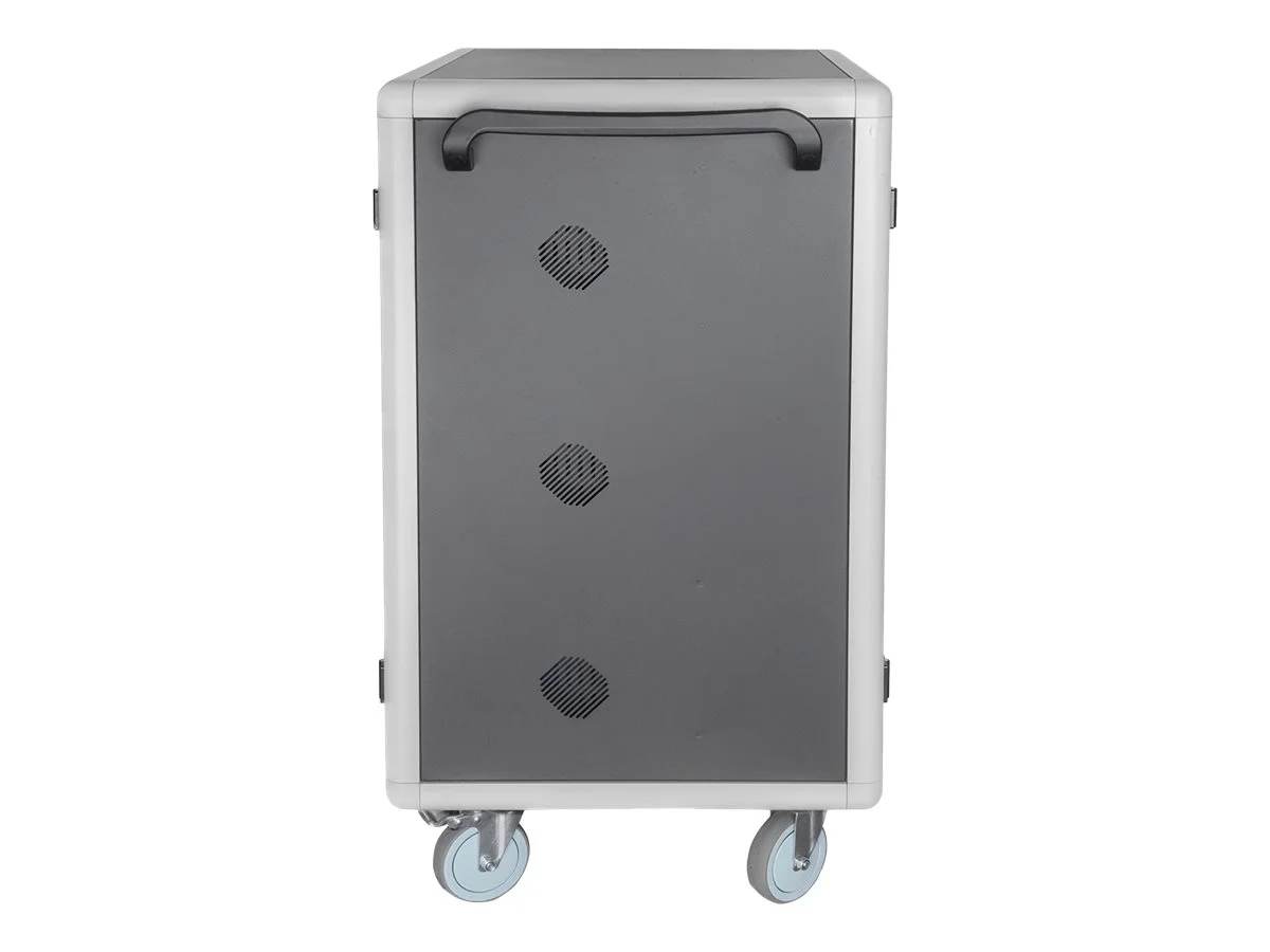Digitus   Black   Charging Trolley 30 Notebooks / Tablets up to 16"   Pressure lock system with swiveling lever handle on the front and back door, lockable; Safety plug socket with switch on the side - Image 12